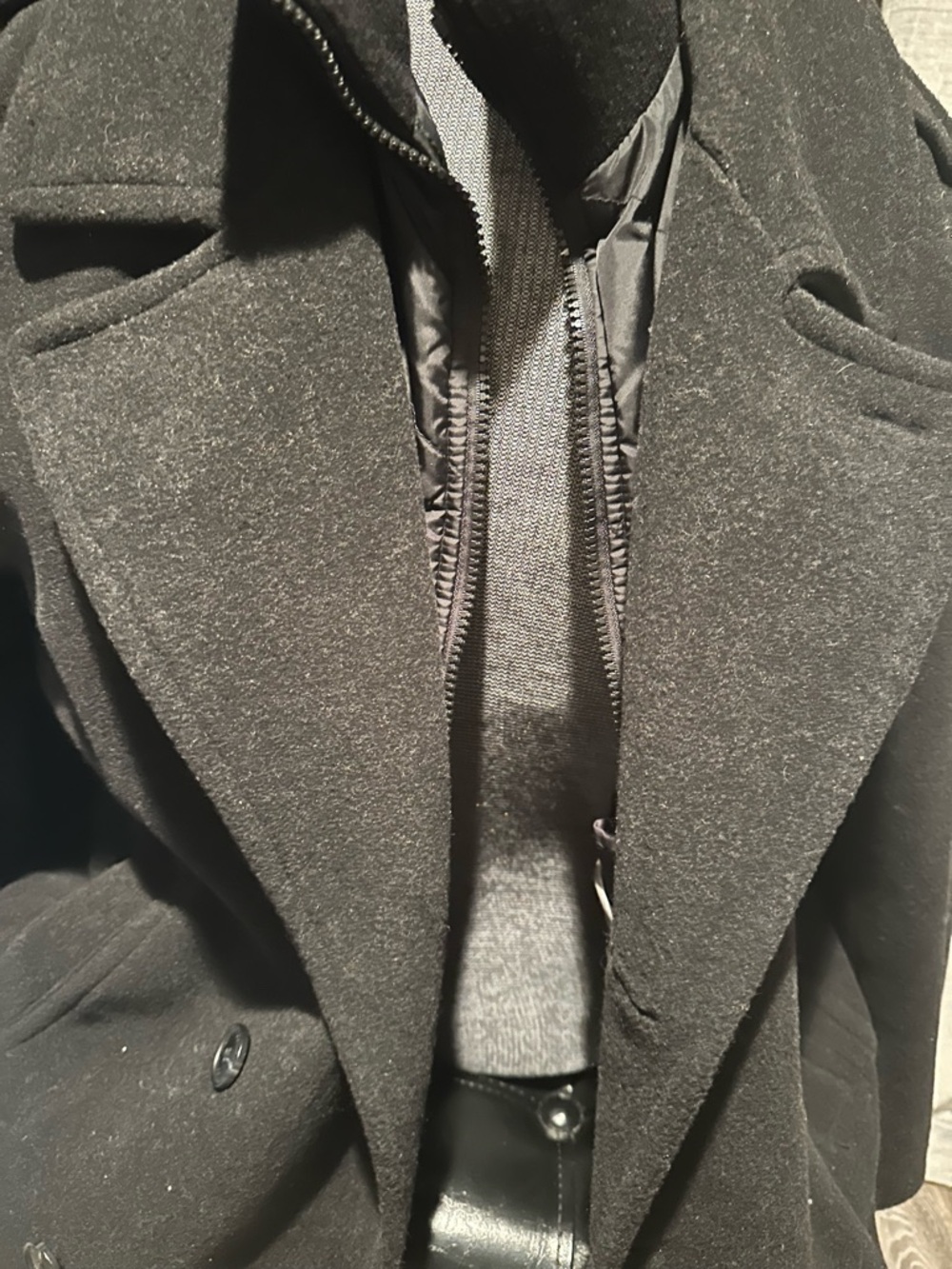 Calvin Klein Black Pea Coat